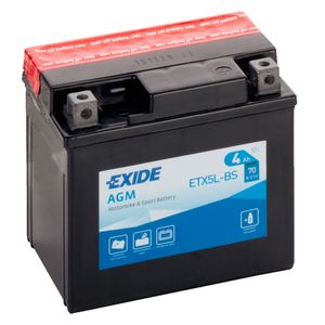 Exide ETX5L-BS 12V AGM MOTORCYCLE BATTERY