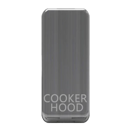 Caradok Switch Cover marked "COOKERHOOD" Brushed Chrome