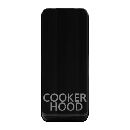 Caradok Switch Cover marked "COOKERHOOD" Matt Black