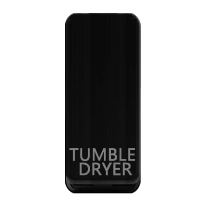 Caradok Switch Cover marked "TUMBLE DRYER" Matt Black