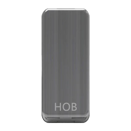 Caradok Switch Cover marked "HOB" Brushed Chrome