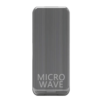 Caradok Switch Cover marked "MICROWAVE" Brushed Chrome