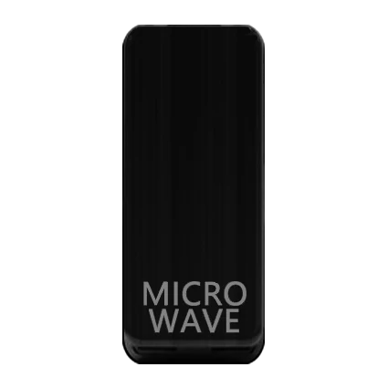 Caradok Switch Cover marked "MICROWAVE" Matt Black