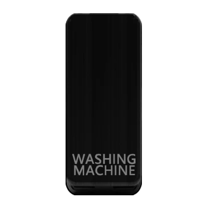 Caradok Switch Cover marked "WASHING MACHINE" Matt Black