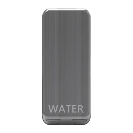 Caradok Switch Cover marked "WATER HEATER" Brushed Chrome