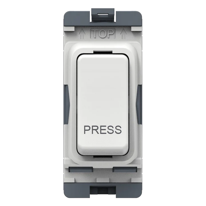 Caradok 20A 2Way Retractive Switch (Press) White Moulded