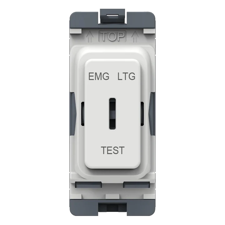 Caradok 20A 2Way Key Switch (EMG LTG TEST) White Moulded