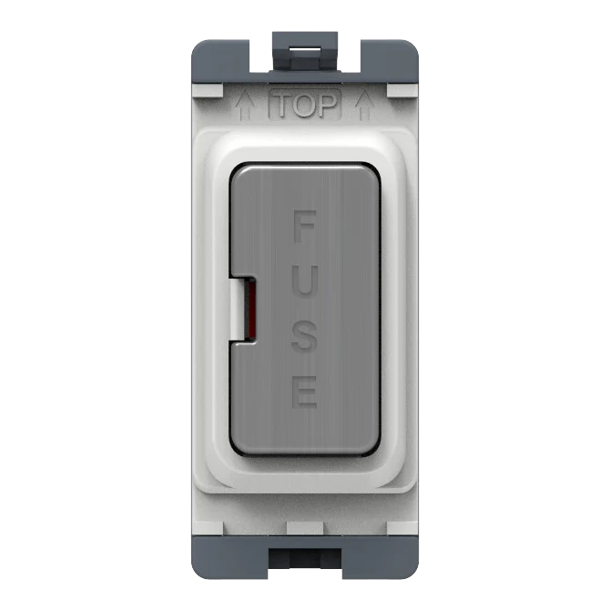 Caradok 13A Fused Grid Brushed Chrome