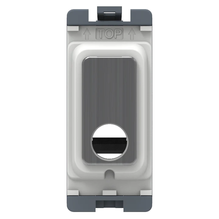Caradok 16A Flex Outlet Grid Module Brushed Chrome