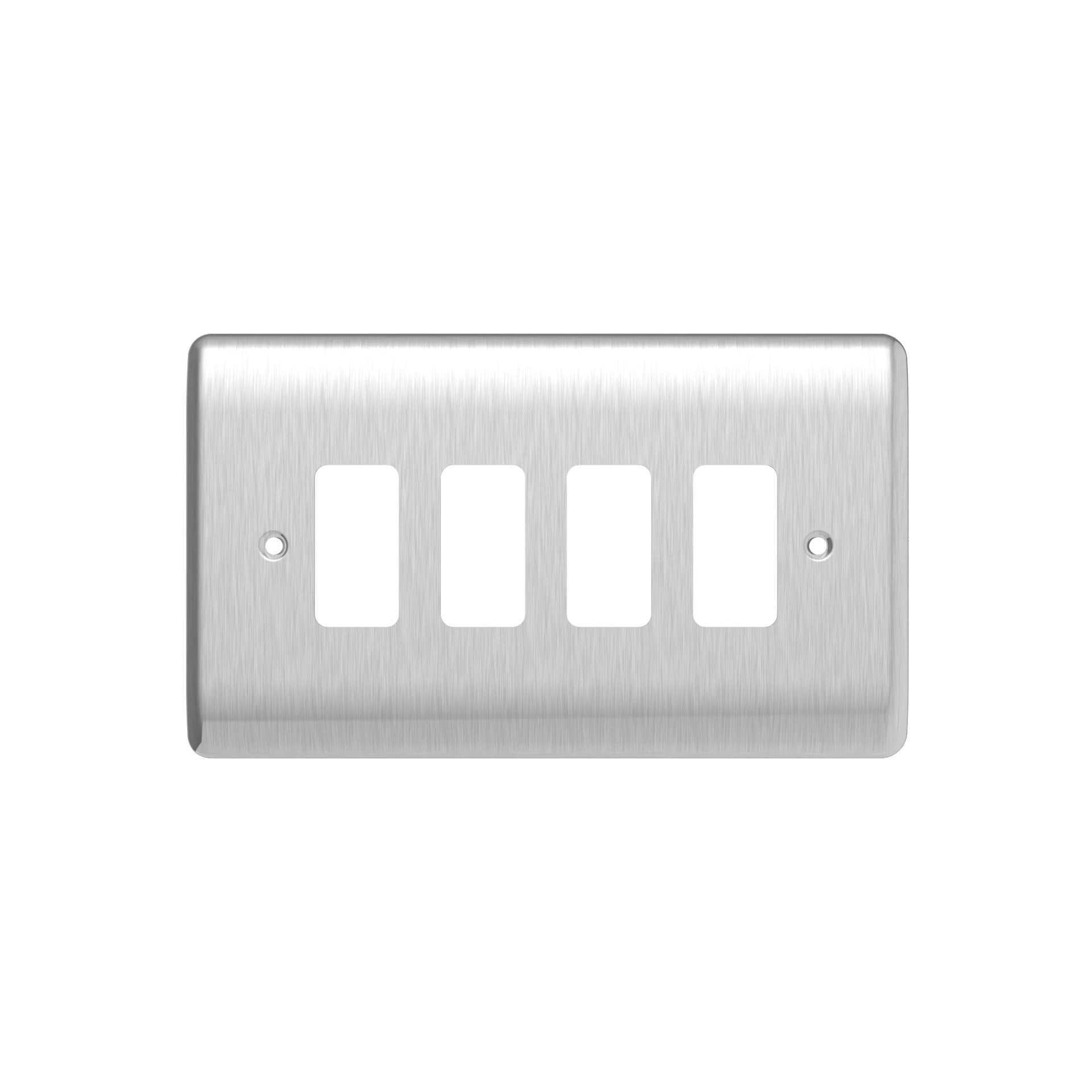 Caradok 4G Front Grid Plate Brushed Chrome
