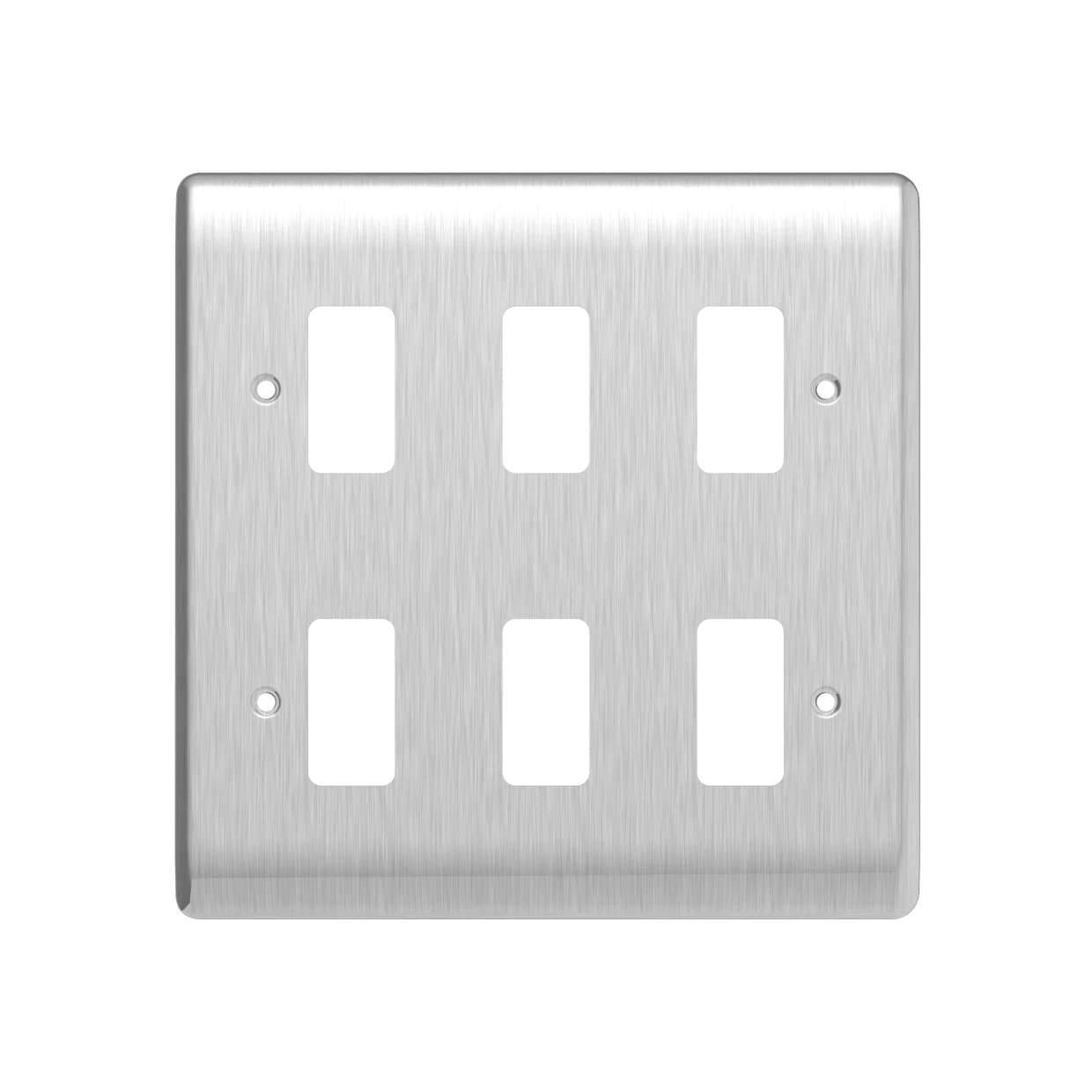 Caradok 6G Front Grid Plate Brushed Chrome