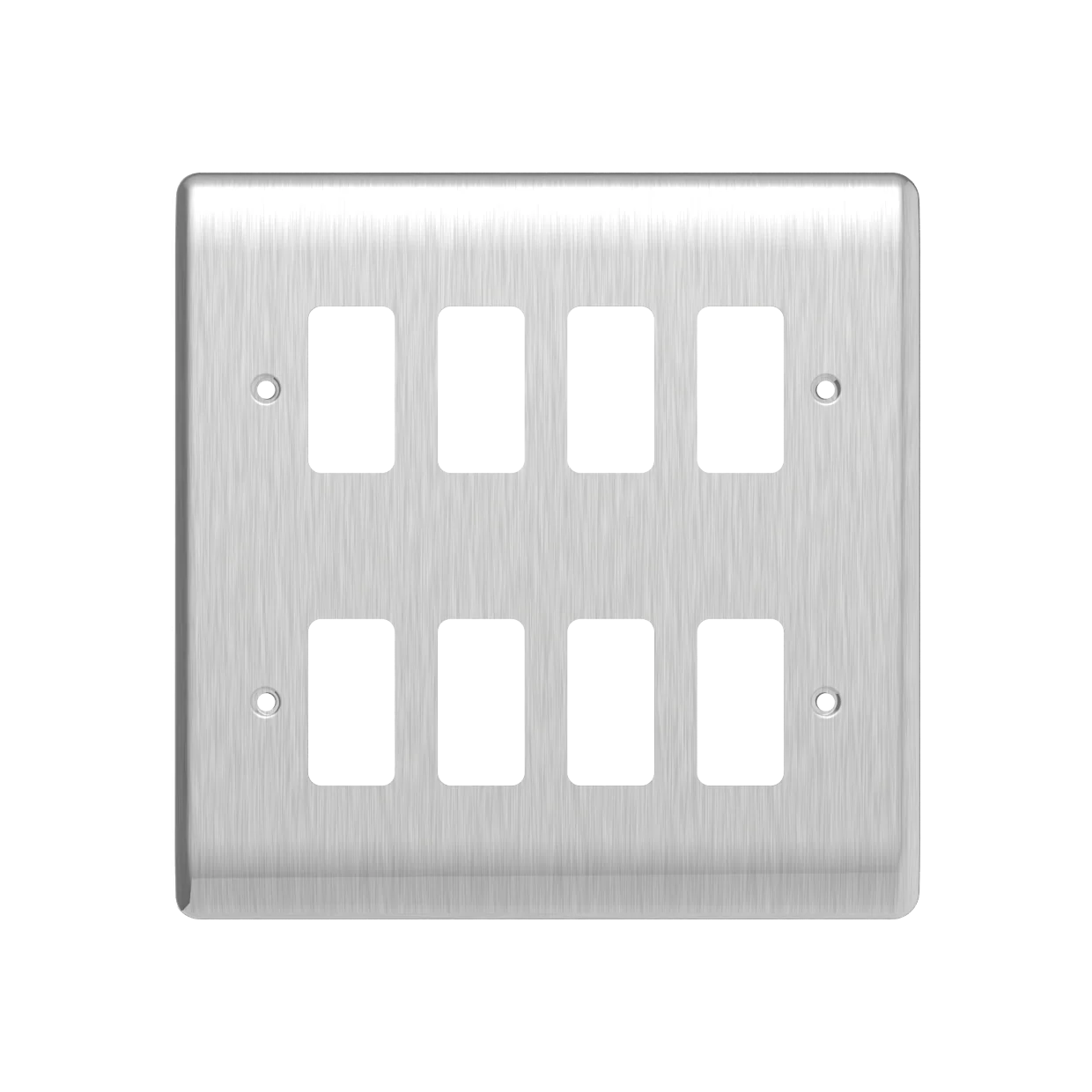 Caradok 8G Front Grid Plate Brushed Chrome