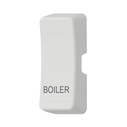 Caradok Switch Cover marked "BOILER" White Moulded
