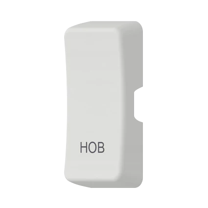 Caradok Switch Cover marked "HOB" White Moulded