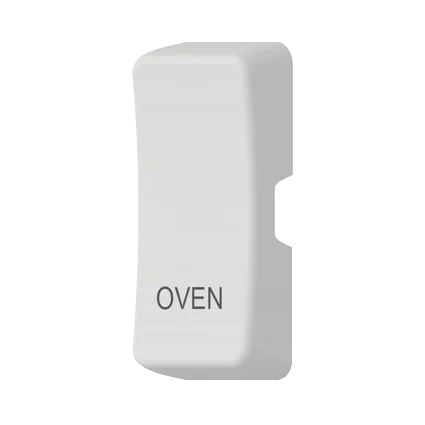 Caradok Switch Cover marked "OVEN" White Moulded