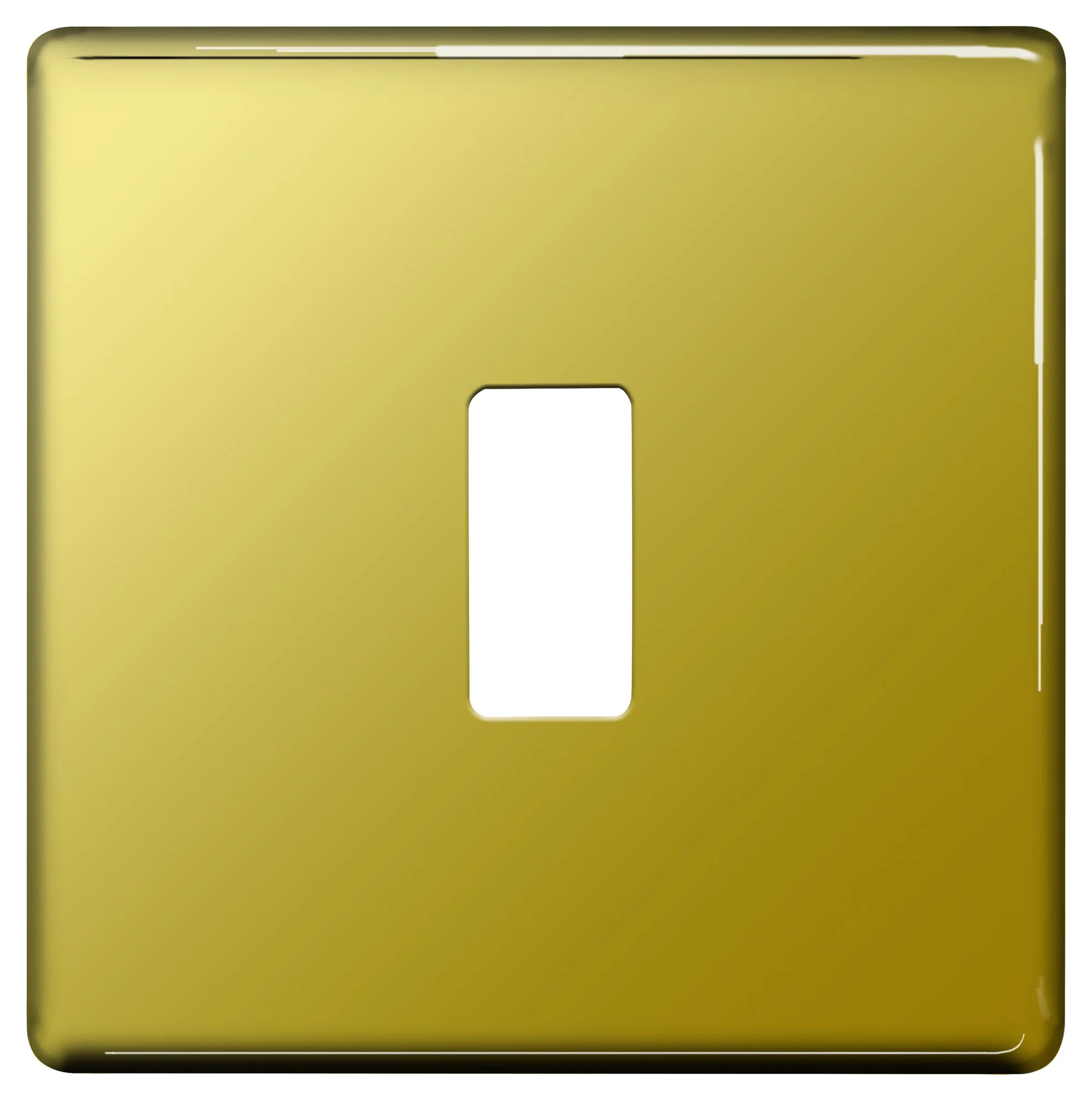 BG Nexus GFPB1 Grid Polished Brass SCREWLESS 1 Gang Front Plate - DISCONTINUED