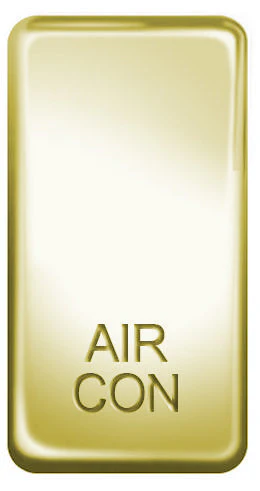 BG Nexus GRACPB Grid Rocker Labelled  *AIR CON* Polished Brass- DISCONTINUED