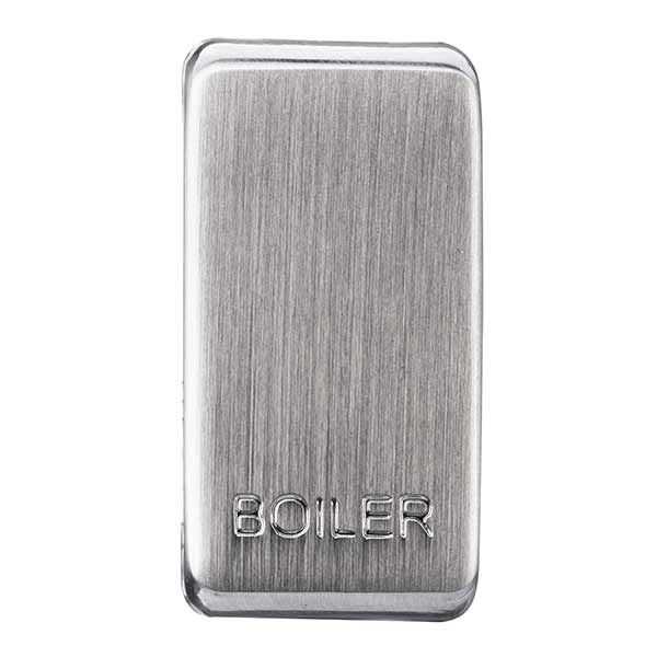 BG Nexus GRBLBS Grid Rocker Cover Labelled  *BOILER* Brushed Steel- DISCONTINUED