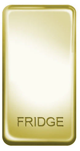 BG Nexus GRFDPB Grid Rocker Labelled  *FRIDGE* Polished Brass- DISCONTINUED