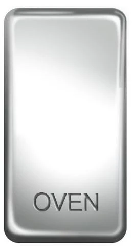 BG Nexus GROVPC Grid Rocker Labelled  *OVEN* Chrome - DISCONTINUED