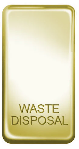 BG Nexus GRWDISPB Grid Rocker Labelled *WASTE DISPOSAL* Polished Brass - DISCONTINUED