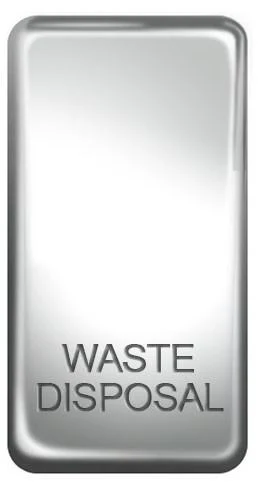 BG Nexus GRWDISPC Grid Rocker Labelled *WASTE DISPOSAL* Chrome - DISCONTINUED