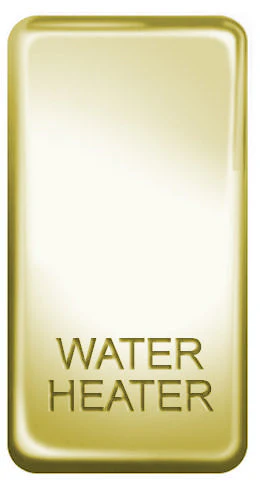 BG Nexus GRWHPB Grid Rocker Labelled  *WATER HEATER* Polished Brass - DISCONTINUED