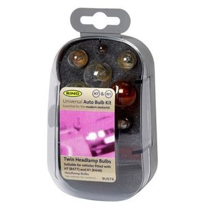 H7 (477) & H1 (448) 12V RING TWIN HEADLIGHT BULBS & FUSES UNIVERSAL KIT BU078