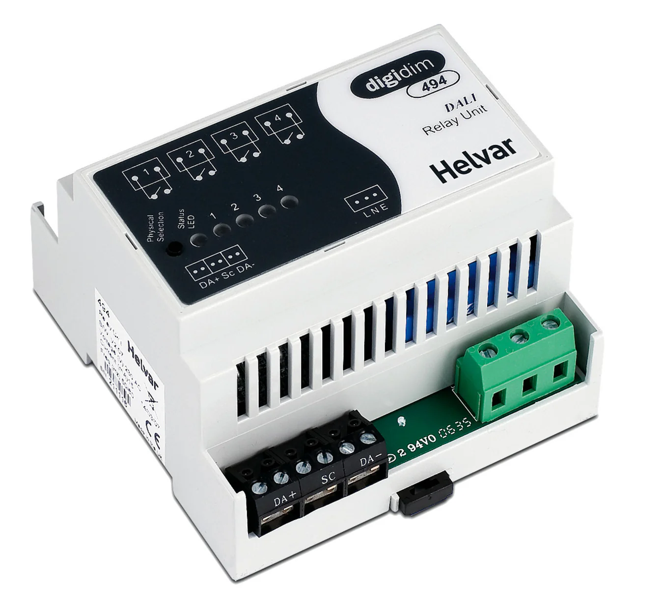 Helvar 494 4 × 10A Relay Unit