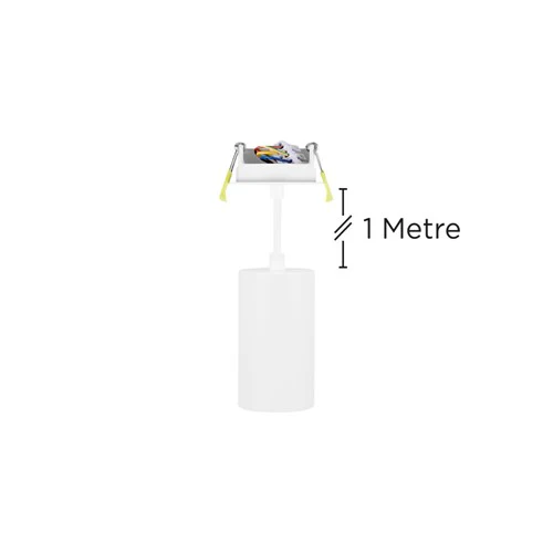 Integral LED Accentplus Spotlight S1 56Mm Diameter 100Mm Length Gu10 Led Recessed Mounted 70Mm Cutout Suspended Pendant 1M Cable White Finish - ILNEV033