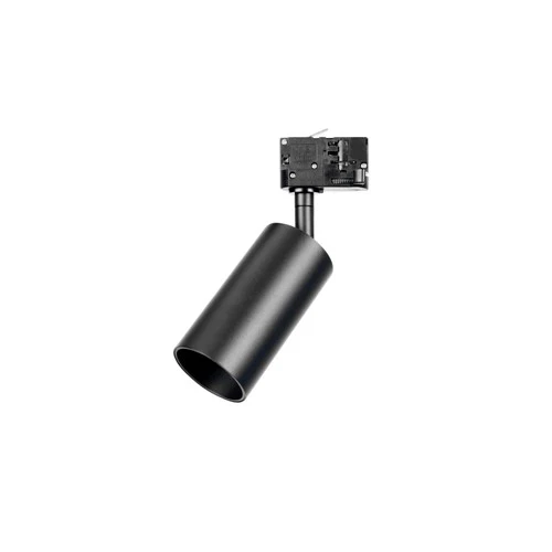 Integral LED Accentplus Spotlight S2 65Mm Diameter 130Mm Length Gu10 Led 3 Circuit Track Mounted Adjustable Black Finish - ILNEV002