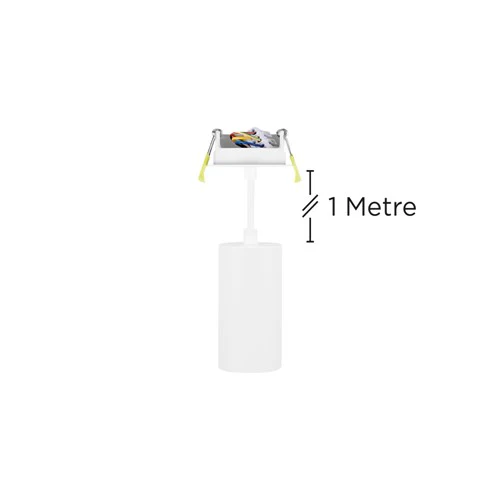 Integral LED Accentplus Spotlight S2 65Mm Diameter 130Mm Length Gu10 Led Recessed Mounted 70Mm Cutout Suspended Pendant 1M Cable White Finish - ILNEV034