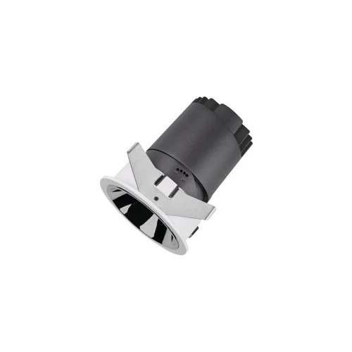 Integral LED Accentpro Led Downlight 55 Deg Beam Angle 75Mm Cutout 30 Deg Tiltable 355 Deg Rotatable 8W 768Lm 85Lm/W 3000K Cri90 Mirror Silver Round 34Vdc 200Ma Without Driver - ILDL75P009