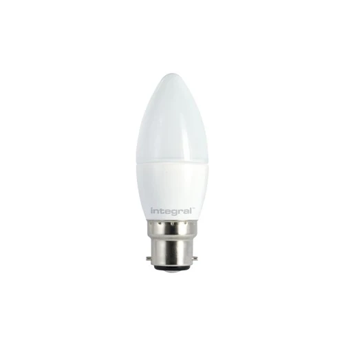 Integral LED Candle Bulb B22 500Lm 5.6W 5000K Dimmable 240 Beam Frosted Integral - ILCANDB22DF027