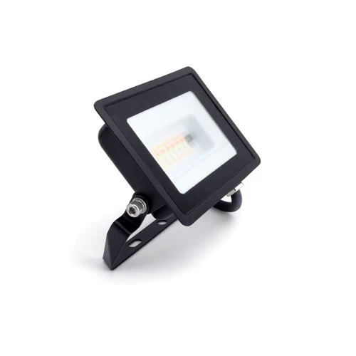 Integral LED Compact Slim Floodlight 10W 800Lm Rgb+3000K 110 Beam 80Lm/W Ip65 Ik05 Black - ILFLE100