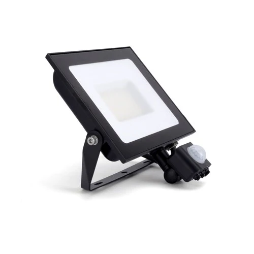 Integral LED Compact Slim Floodlight Pir 50W 5000Lm 4000K 120 Beam 100Lm/W Ip65 Ik08 Integral Led Black - ILFLE043