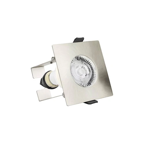 Integral LED Evofire Fire Rated Downlight 70Mm Cutout Ip65 Satin Nickel Square +Gu10 Holder & Insulation Guard Integral - ILDLFR70D010