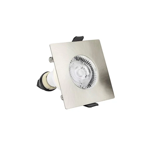 Integral LED Evofire Fire Rated Downlight 70Mm Cutout Ip65 Satin Nickel Square +Gu10 Holder Integral - ILDLFR70D008