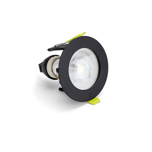 Integral LED Evofire Fire Rated Downlight Ip65 60Mm Cutout 72Mm Dia Black Finish Includes Gu10 Holder - ILDLFR60D109