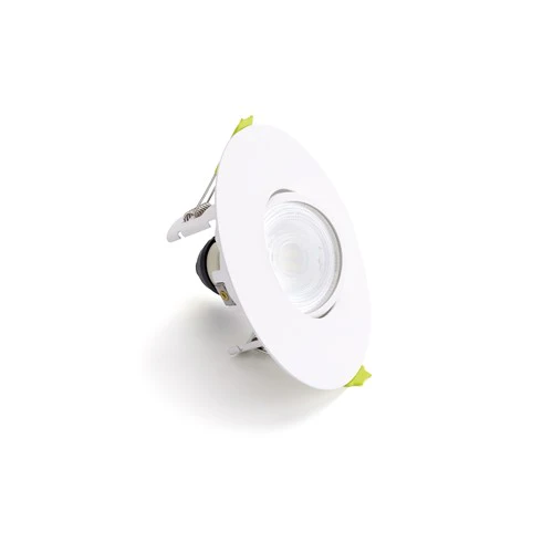 Integral LED Evofire Tiltable Fire Rated Downlight Ip20 70-100Mm Cutout 110Mm Dia White Round Integral - ILDLFR70K182