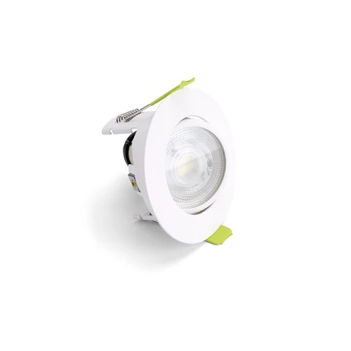 Integral LED Evofire Tiltable Fire Rated Downlight Ip20 70Mm Cutout 85Mm Dia White Round Integral - ILDLFR70K168