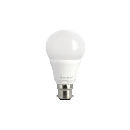 Integral LED Gls Bulb B22 470Lm 4.8W 2700K Dimmable 240 Beam Frosted Integral - ILGLSB22DC020