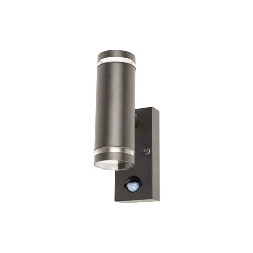 Integral LED Outdoor Stainless Steel Up And Down Wall Light Pir Ip54 2Xgu10 Anthracite Grey Integral - ILDED062