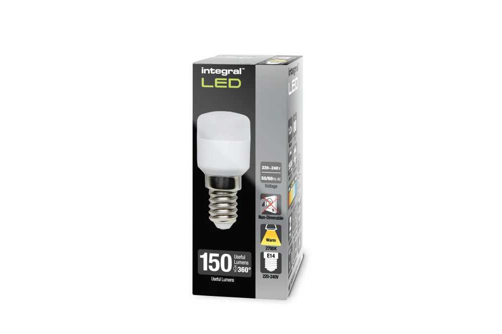Integral LED PYGMY BULB E14 150LM 1.3W 2700K NON-DIMM 240 BEAM FROSTED ILPYGE14N002 - Image 2