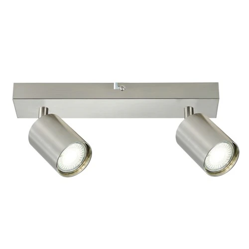 Integral LED Siena Indoor Ceiling Light 2 Way Gu10 Spotlight Bar Ip20 Satin Nickel Integral - ILDIA026