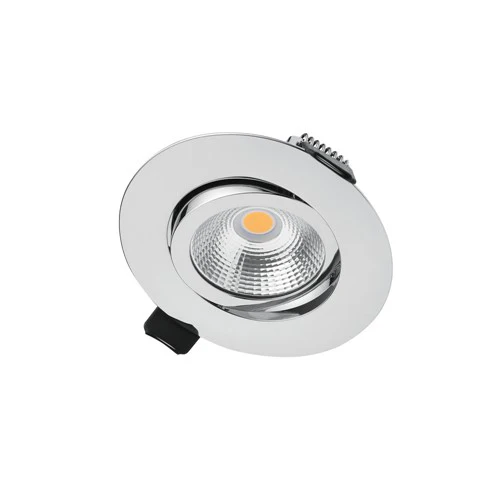Integral LED Ultra Slim Tiltable Downlight 65Mm Cutout 6.5W 670Lm 103Lm/W 4000K 36 Beam Dimmable Polished Chrome Integral - ILDL65L008