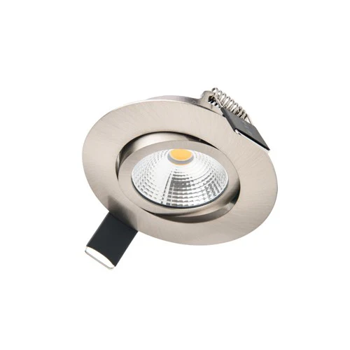 Integral LED Ultra Slim Tiltable Downlight 65Mm Cutout 6.5W 670Lm 103Lm/W 4000K 36 Beam Dimmable Satin Nickel Integral - ILDL65L007
