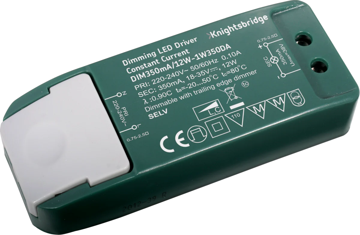 IP20 350mA 12W LED Dimmable Driver - Constant Current 1W350DA