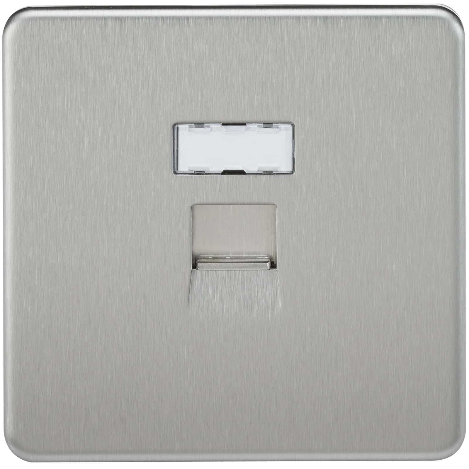 Knightsbridge SFC6BC Screwless RJ45 Network Outlet - Brushed Chrome