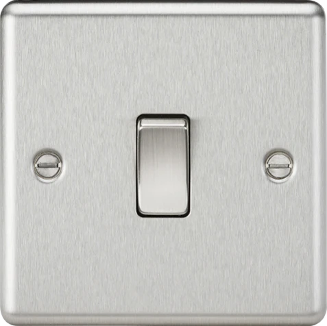 Knightsbridge CL1DPBC 10AX 1G DP Switch - Brushed Chrome